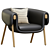 Elegant Monica Armchair 3D model small image 2