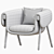 Elegant Monica Armchair 3D model small image 4