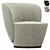 Elegant Pearl Armchair: Luxurious and Comfortable 3D model small image 2