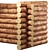 Natural Rounded Log with Jute Rope 3D model small image 1