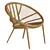 Vintage Rattan Armchair: Timeless Elegance 3D model small image 2