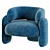 Embrace Armchair: Luxurious Comfort & Stylish Design 3D model small image 1