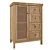 Gabin Chest of Drawers - Compact Storage with Wardrobe 3D model small image 1