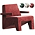 CUBIC Easy Chair: Modern Comfort and Style 3D model small image 1