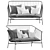 Modern Millimeter Jeanette Sofa 3D model small image 1