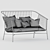 Modern Millimeter Jeanette Sofa 3D model small image 4