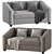 Modern Convertible Sofa Otto 3D model small image 1