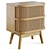 Laora Bedside Table: Stylish Rattan Design 3D model small image 3