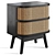 Laora Bedside Table: Stylish Rattan Design 3D model small image 6