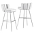 Contemporary GAIA Barstool 56x58xH107cm 3D model small image 6