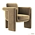 Floria Velvet Accent Chair 3D model small image 1