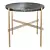 Sleek Black Marble X Side Table 3D model small image 1