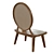 Bamax Slash Walnut Lounge Chair 3D model small image 3