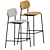 Elegant Upholstered Co Bar Chair 3D model small image 5