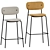 Elegant Upholstered Co Bar Chair 3D model small image 7
