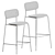 Menu Co Upholstered Bar Stools - Set of 2 3D model small image 3