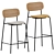 Menu Co Upholstered Bar Stools - Set of 2 3D model small image 4