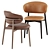 Elegant Oleandro Chairs by Calligaris 3D model small image 1