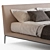 B&B Italia Atoll Bed: Versatile Design with Removable Cushions & Blanket 3D model small image 5
