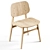 Fredericia Soborg Wood Chair 3D model small image 4