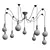 Vintage Edison Chandelier 3D model small image 3