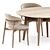 Contemporary Dining Set: Oleandro Chair & Abrey Table 3D model small image 2