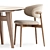 Contemporary Dining Set: Oleandro Chair & Abrey Table 3D model small image 3