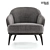 Modern Minotti Leslie Armchair 3D model small image 2