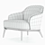 Modern Minotti Leslie Armchair 3D model small image 6