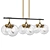 Elegant Seeded Glass Chandelier 3D model small image 1