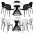 Elegant Dining Set with Ines Chair 3D model small image 1