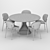 Elegant Dining Set with Ines Chair 3D model small image 2