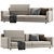 Elegant Frigerio James Sofa 3D model small image 1