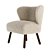 Zara Home Terry Armchair 3D model small image 1