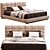 Elegant Minotti Lanwrence Bed 3D model small image 3