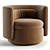 Modern Swivel Chair with Alessandra Design 3D model small image 1
