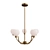 Elegant Satin Brass Chandelier 3D model small image 1