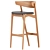 Sleek Oak Bar Stool with Grey Remix Upholstery 3D model small image 4