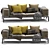 Slifesteel Sectional Sofa: Modern, Stylish, and Comfortable 3D model small image 1