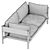 Modern ARBOUR 2 Seater Sofa 3D model small image 3