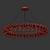 Elegant Beatrix Glass Chandelier 3D model small image 2