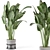 Rusty Concrete Pot Indoor Plants - Set 573 3D model small image 2