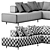 Poppin Block Party Corner Sofa 3D model small image 4