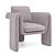 Luxury Floria Velvet Chair 3D model small image 1