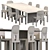 Sleek Crevasse Table & Scarpa Chair 3D model small image 6
