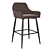 DeepHouse Hamburg Velvet Barstool 3D model small image 1