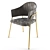 Elegant Velvet Dining Chair 3D model small image 2