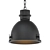 Stijlvolle mat zwarte industriële hanglamp 3D model small image 1