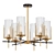 Modern Black and Gold Chandelier 3D model small image 1