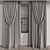 Elegant Drapery Curtain 3D model small image 3